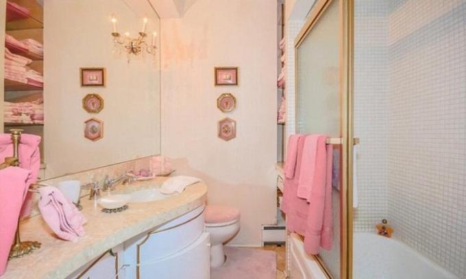 Vannas istaba rozā.