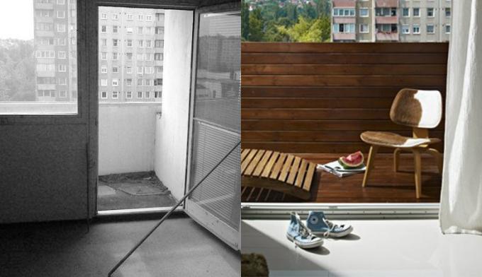 Noslepkavoto paneļus luksus dzīvoklī: pirms un pēc fotogrāfijas