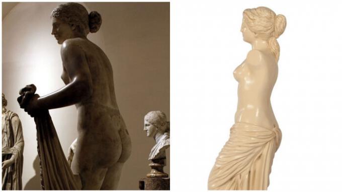 Aphrodite no Cnidus un Venus de Milo: pop skaudība.