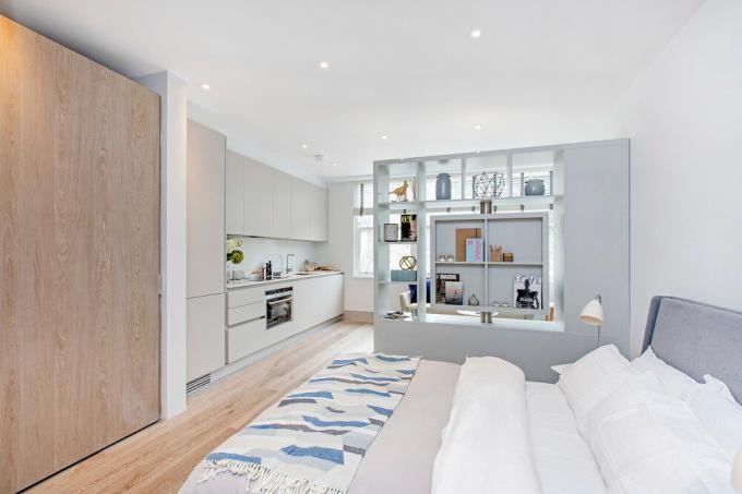 Versatile interjers: dzīvoklis 30 m² singles un jauniem pāriem