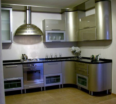 Stūra mēbeles virtuvei (65 fotogrāfijas) ar izlietni: pašdarinātu video instrukcijas uzstādīšanai, cena, foto