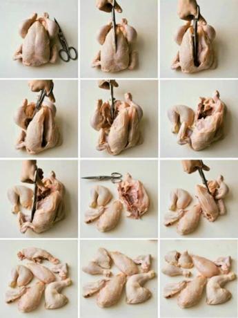 Kā samazināt vistas karkasu. | Foto: Pinterest.