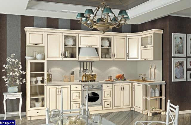 Ziloņkaula virtuves (45 fotoattēli): ideo-instrukcijas interjera dizainam, foto un cena