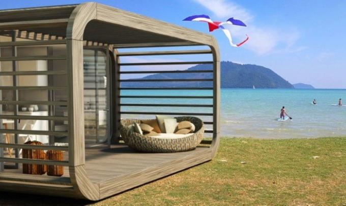 Coodo - modulāra mājās, ka jums var likt uz pludmali.
