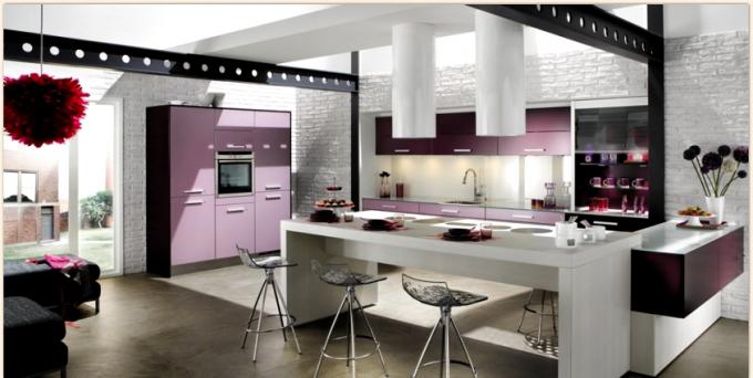 Balta-violeta virtuve (42 fotogrāfijas), pašdarināts dizains: instrukcijas, foto un video pamācības, cena
