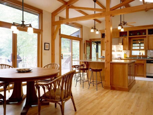 Koka virtuves dizains (47 fotoattēli) - interjera siltums un komforts