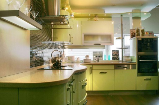 Pistāciju virtuve (57 fotoattēli), pistāciju toni, zaļa krāsa virtuves interjerā, DIY dizains: instrukcijas, foto un video pamācības, cena