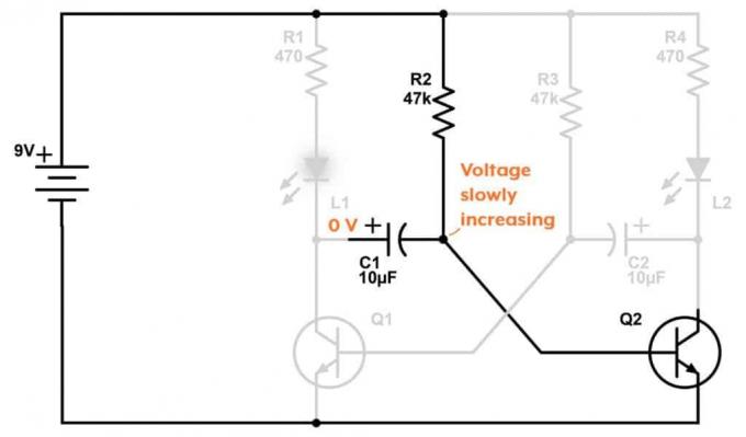 Kā darboties circuit nestabila (astabilnogo) Multivibrator