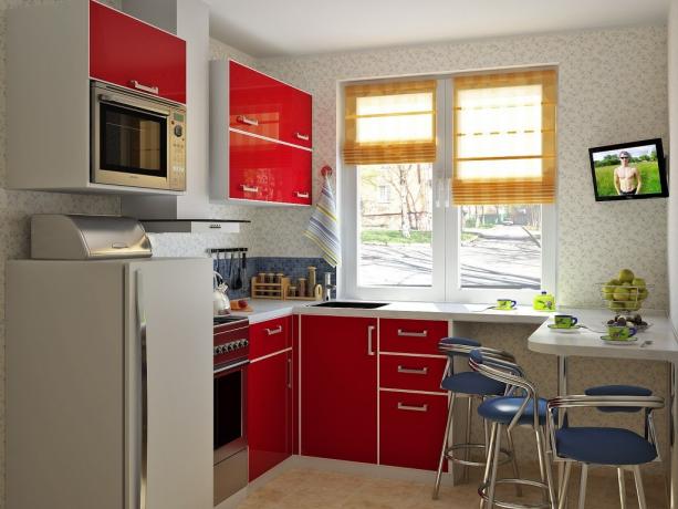 Stūra virtuves Hruščovai (42 fotoattēli) - kā padarīt dizainu ar savām rokām, instrukcijas, foto un video pamācības