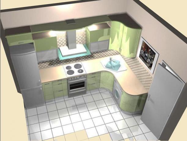 Virtuves dizains 2 līdz 3 metri (51 fotoattēls): kā to izdarīt pats, instrukcijas, foto un video pamācības