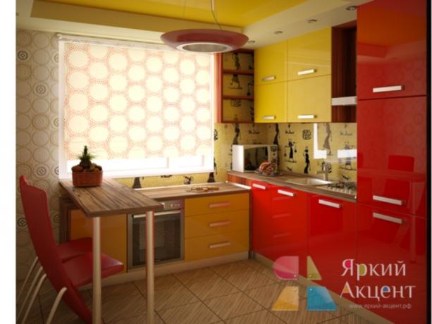 Kombinētās virtuves (45 fotoattēli): kā ar savām rokām pagatavot dzeltenīgi sarkanu virtuves komplektu, instrukcijas, foto un video pamācības